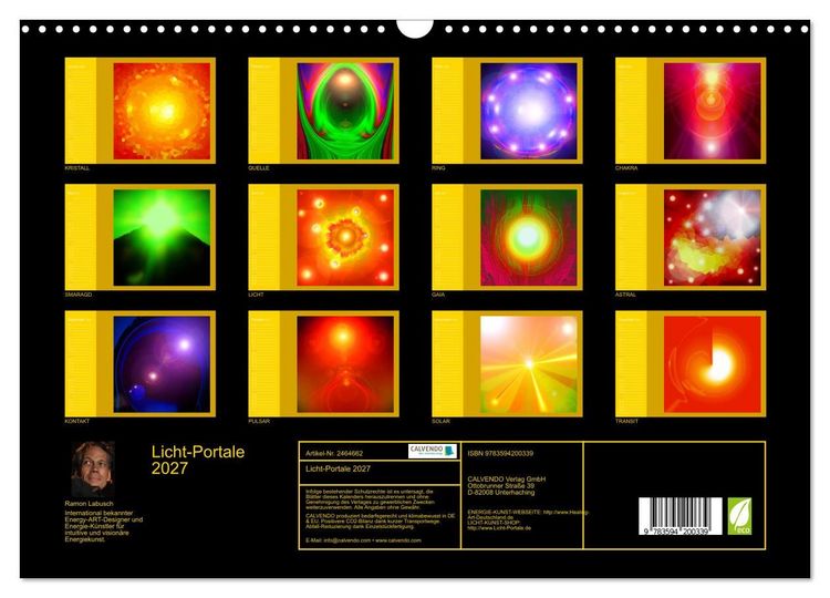 Produktbild: Licht-Portale 2027 (Wandkalender 2027 DIN A3 quer), CALVENDO Monatskalender
