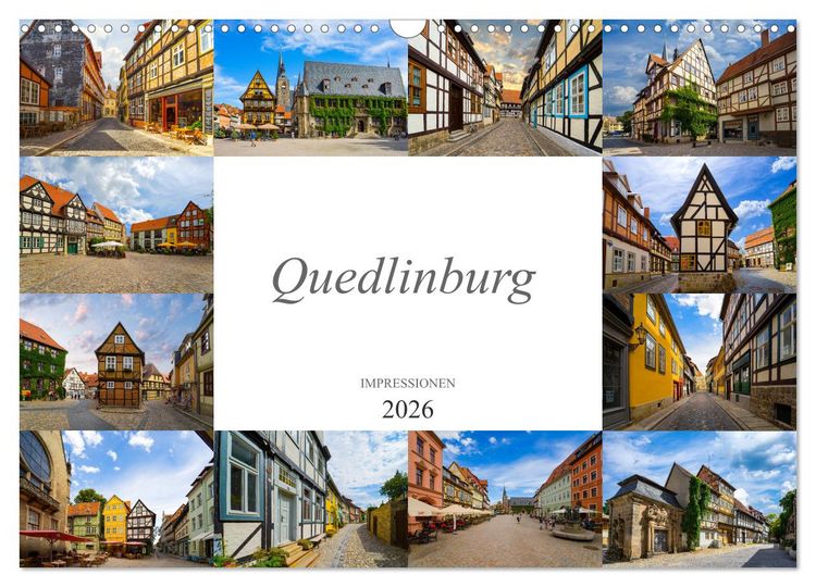 Produktbild: Quedlinburg Impressionen (Wandkalender 2026 DIN A3 quer), CALVENDO Monatskalender
