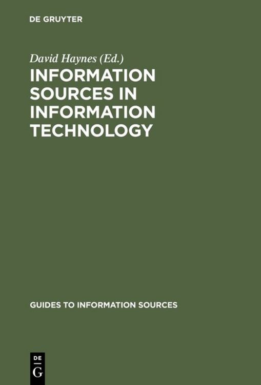 Produktbild: Information Sources in Information Technology