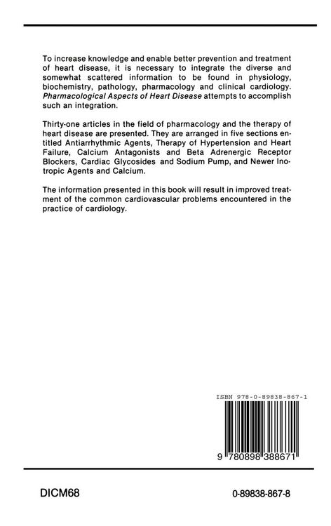 Produktbild: Pharmacological Aspects of Heart Disease