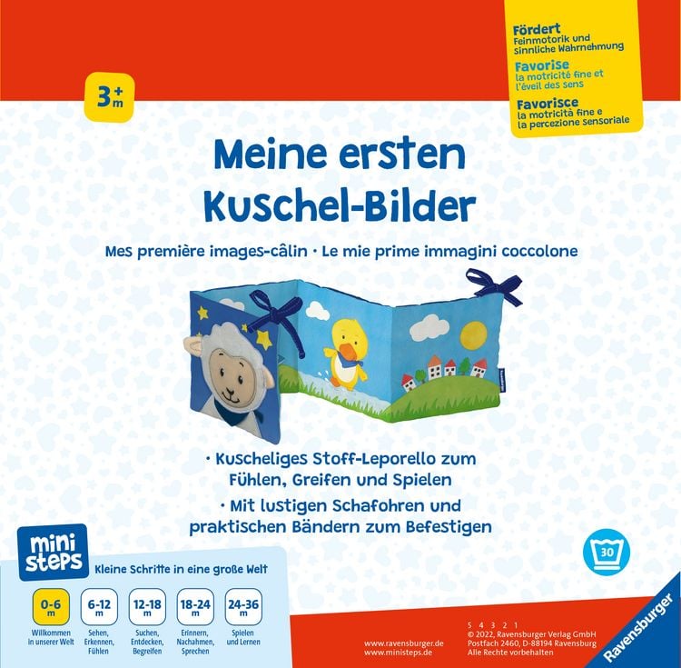 Produktbild: Ministeps: Meine ersten Kuschel-Bilder (Stoff-Leporello)