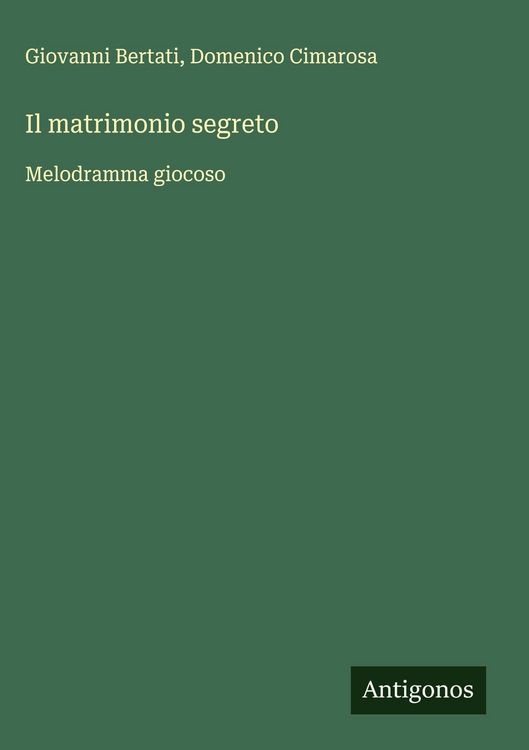 Produktbild: Il matrimonio segreto