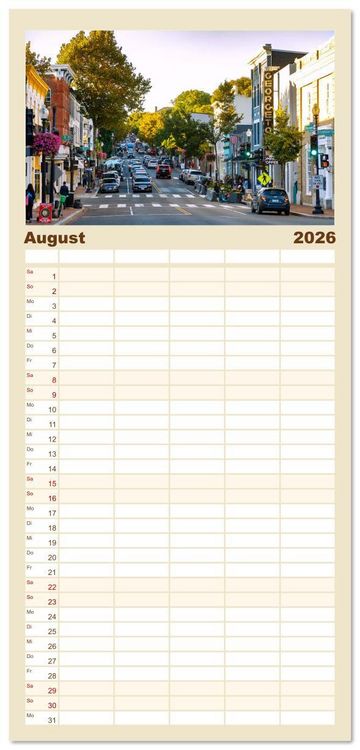 Produktbild: Familienplaner 2026 - Washington, D.C., Hauptstadtzauber der USA mit 5 Spalten (Wandkalender, 21 x 45 cm) CALVENDO