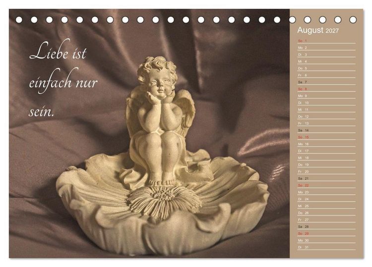 Produktbild: Engel - Die Worte der Liebe (Tischkalender 2027 DIN A5 quer), CALVENDO Monatskalender