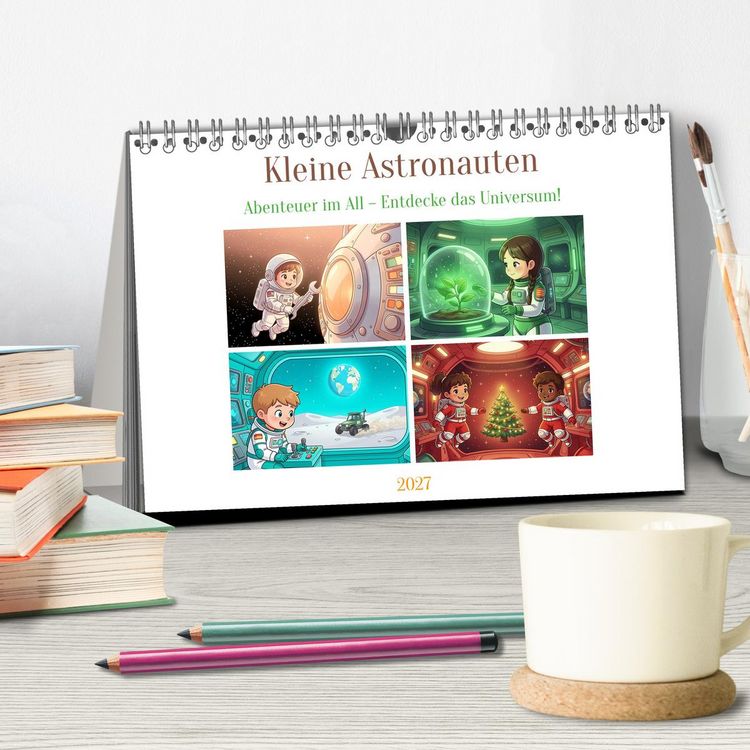 Produktbild: Kleine Astronauten (Tischkalender 2027 DIN A5 quer), CALVENDO Monatskalender