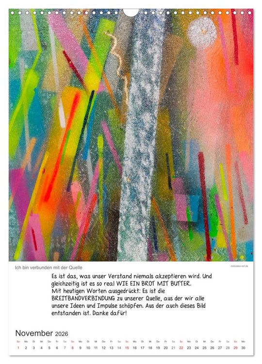 Produktbild: Motivation-Art 2026 (Wandkalender 2026 DIN A3 hoch), CALVENDO Monatskalender