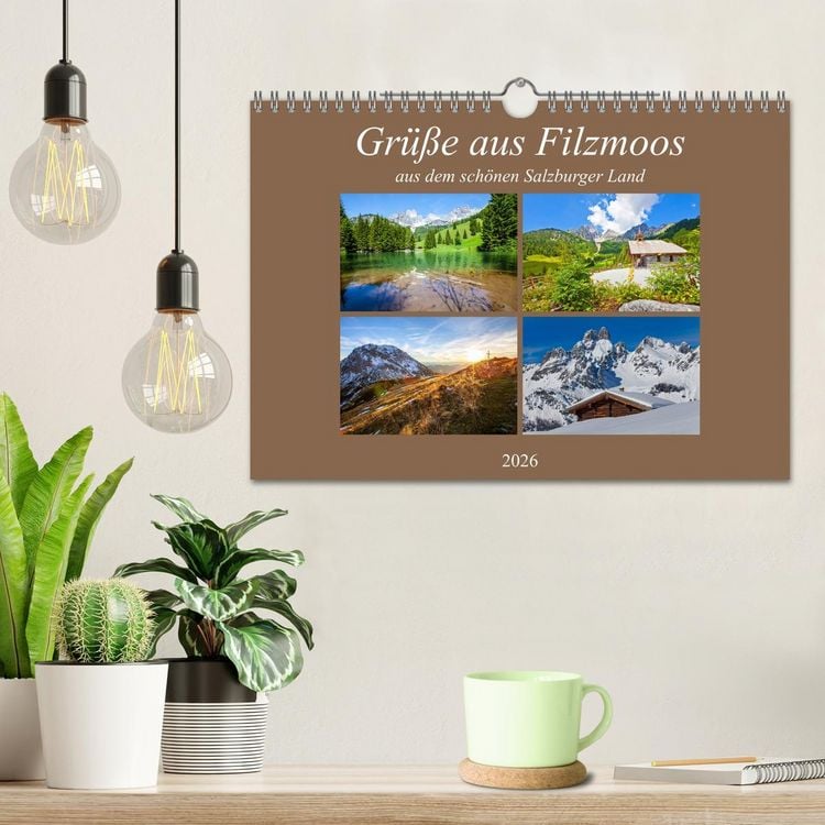 Produktbild: Gr&uuml;&szlig;e aus Filzmoos (Wandkalender 2026 DIN A4 quer), CALVENDO Monatskalender