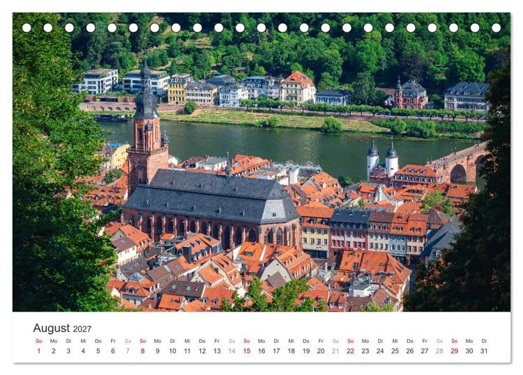 Produktbild: Heidelberg im Fokus (Tischkalender 2027 DIN A5 quer), CALVENDO Monatskalender