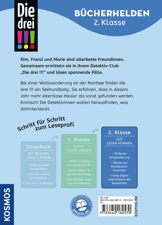 Produktbild: Die drei !!!, B&uuml;cherhelden 2. Klasse, Seehund ahoi!