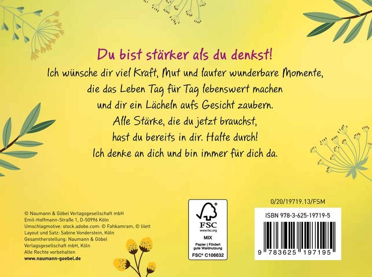 Produktbild: Ich w&uuml;nsche dir Kraft f&uuml;r jeden Tag