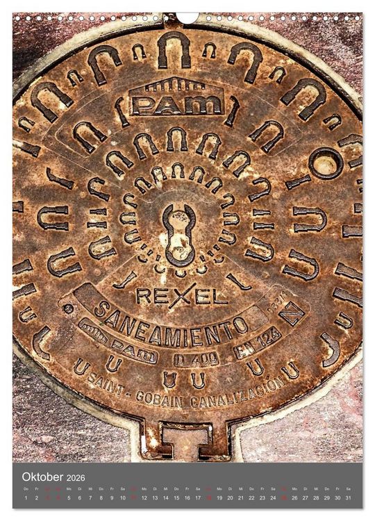 Produktbild: Gullydeckel (Wandkalender 2026 DIN A3 hoch), CALVENDO Monatskalender