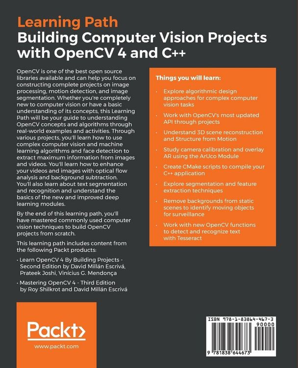 Produktbild: Building Computer Vision Projects with OpenCV 4 and C++