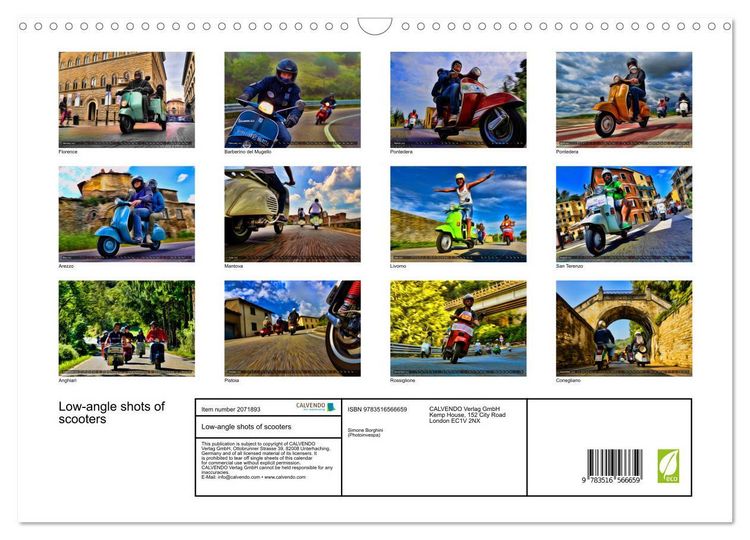 Produktbild: Low-angle shots of scooters (Wall Calendar 2026 DIN A3 landscape), CALVENDO 12 Month Wall Calendar
