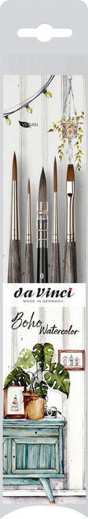 Produktbild: da Vinci Pinselset Boho Watercolor, Aquarellpinsel, 5er Set
