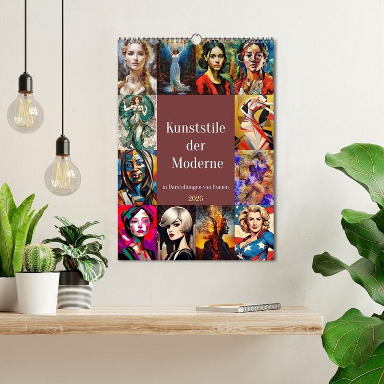Produktbild: Kunststile der Moderne in Darstellungen von Frauen (Wandkalender 2026 DIN A3 hoch), CALVENDO Monatskalender