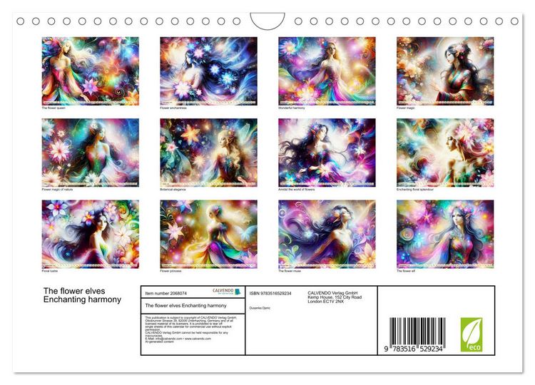 Produktbild: The flower elves Enchanting harmony (Wall Calendar 2026 DIN A4 landscape), CALVENDO 12 Month Wall Calendar