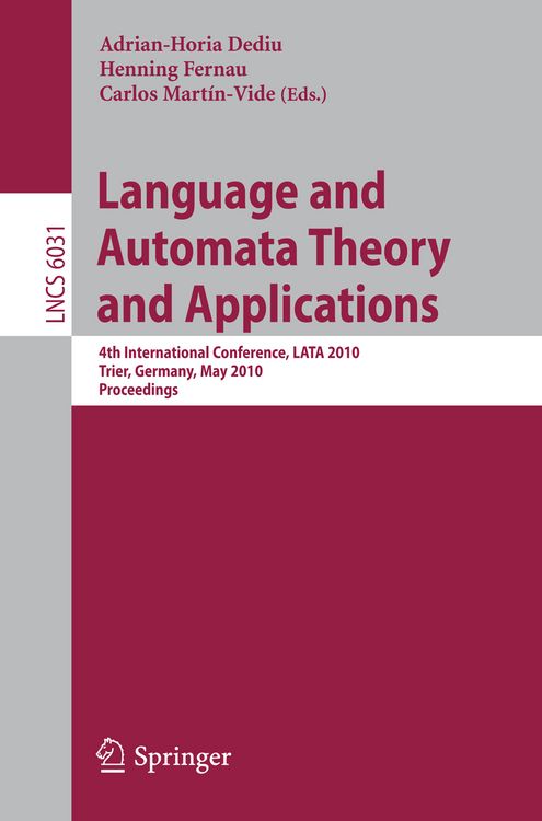 Produktbild: Language and Automata Theory and Applications