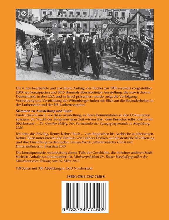 Produktbild: Juden der Lutherstadt Wittenberg im Dritten Reich
