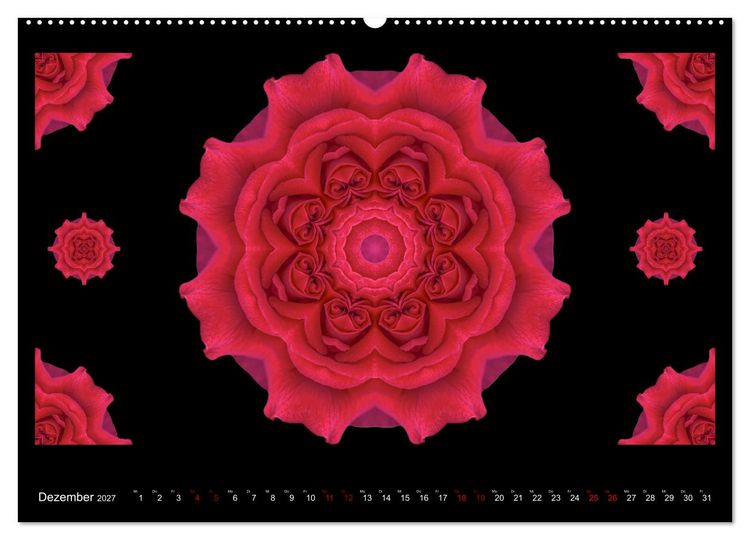 Produktbild: ROSEN MANDALAS (hochwertiger Premium Wandkalender 2027 DIN A2 quer), Kunstdruck in Hochglanz