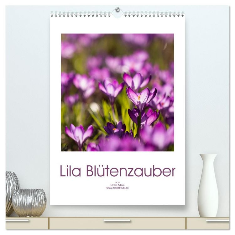 Produktbild: Lila Bl&uuml;tenzauber (hochwertiger Premium Wandkalender 2026 DIN A2 hoch), Kunstdruck in Hochglanz