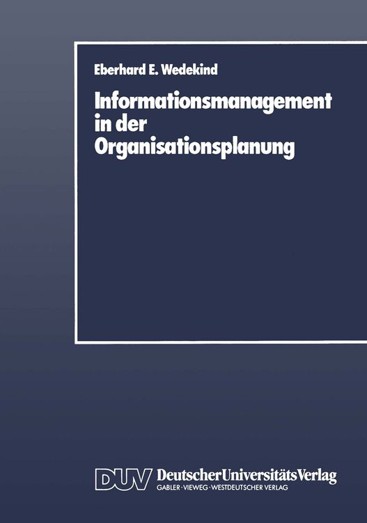 Produktbild: Informationsmanagement in der Organisationsplanung