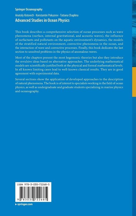 Produktbild: Advanced Studies in Ocean Physics