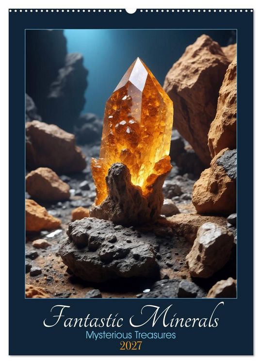 Produktbild: Fantastic Minerals - Mysterious Treasures (Wall Calendar 2027 DIN A2 portrait), CALVENDO 12 Month Wall Calendar
