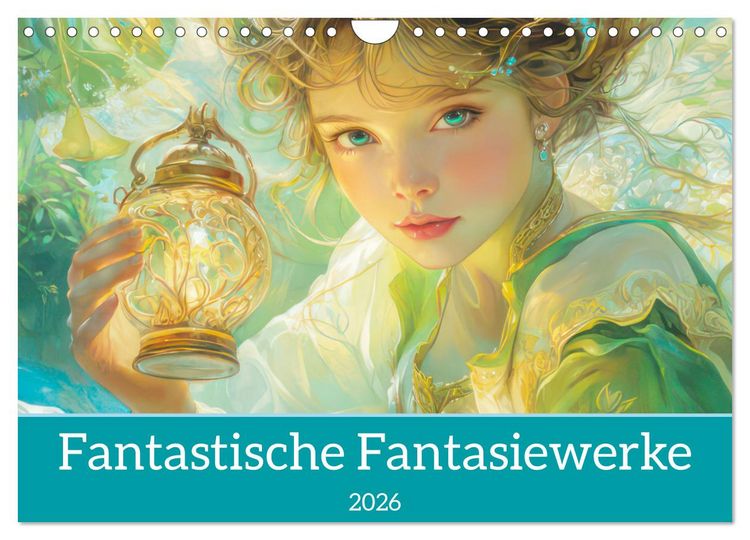 Produktbild: Fantastische Fantasiewerke (Wandkalender 2026 DIN A4 quer), CALVENDO Monatskalender