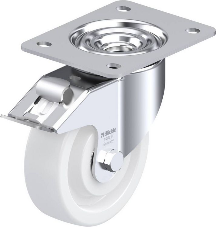 Produktbild: Blickle 412841 LK-SPO 125K-3-FI Lenkrolle mit Feststeller Rad-Durchmesser: 125 mm Tragf&auml;higkeit (max.): 350 kg 1 St.