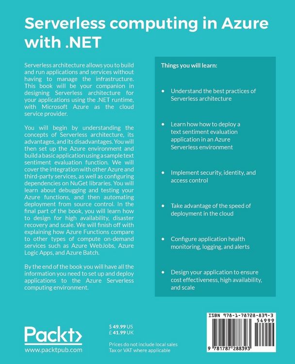 Produktbild: Serverless computing in Azure with .NET