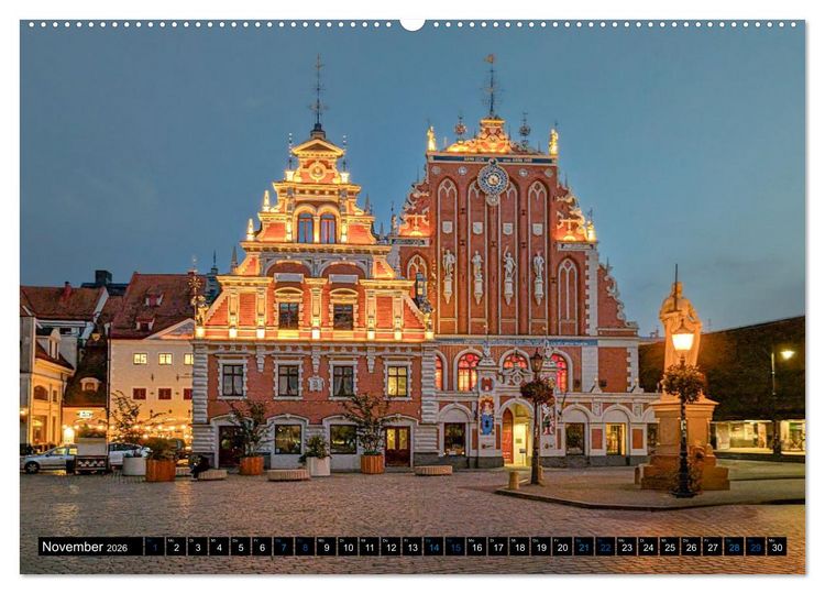 Produktbild: Nordischer Glanz &ndash; Tallinn - Riga - Vilnius (Wandkalender 2026 DIN A2 quer), CALVENDO Monatskalender