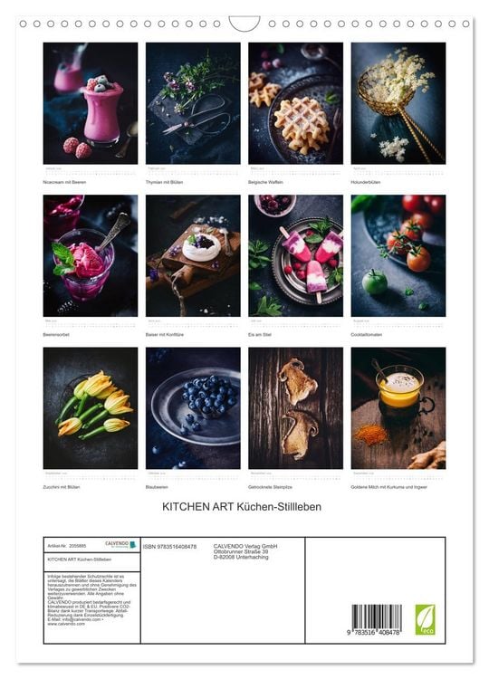 Produktbild: KITCHEN ART K&uuml;chen-Stillleben (Wandkalender 2026 DIN A3 hoch), CALVENDO Monatskalender