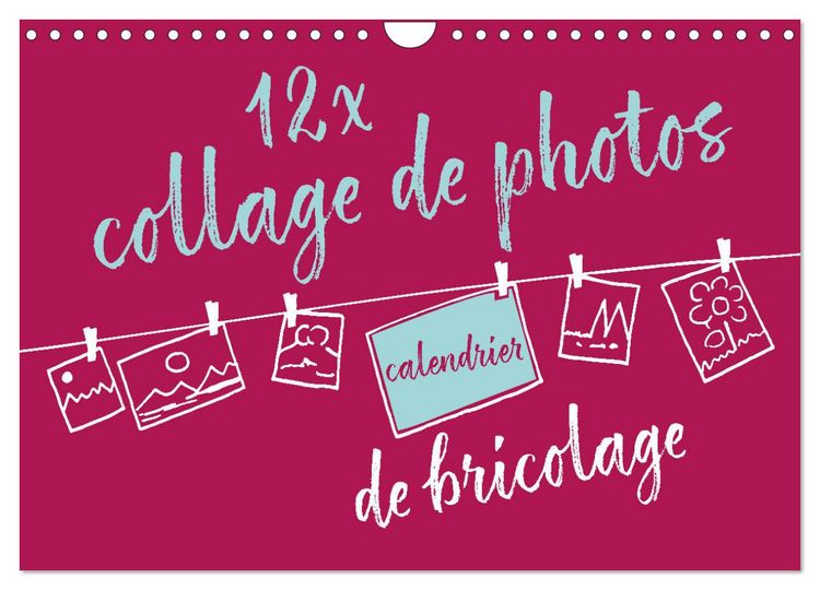 Produktbild: 12 x collage de photos - calendrier de bricolage (Calendrier mural 2026 DIN A4 vertical), CALVENDO calendrier mensuel
