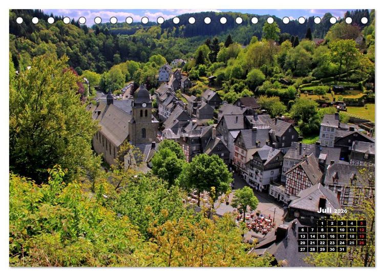Produktbild: Eine Perle in der Eifel - Monschau (Tischkalender 2026 DIN A5 quer), CALVENDO Monatskalender