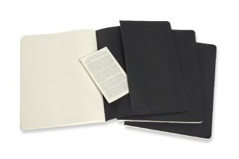 Produktbild: Moleskine Cahier XL, 3er Set, Punktraster, Kartoneinband, Schwarz