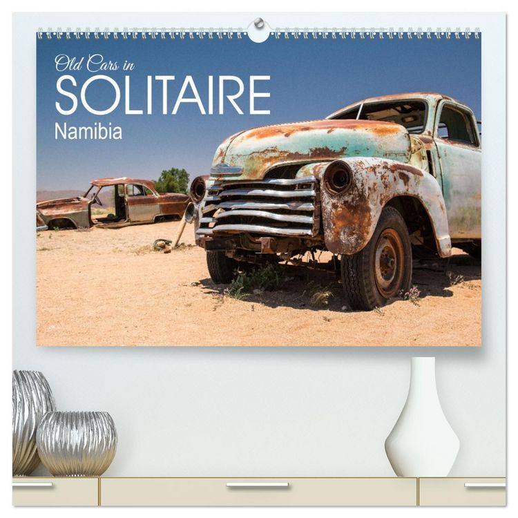 Produktbild: Old cars in Solitaire Namibia (High Quality Premium Wall Calendar 2026 DIN A2 landscape),CALVENDO 12 Month Wall Calendar