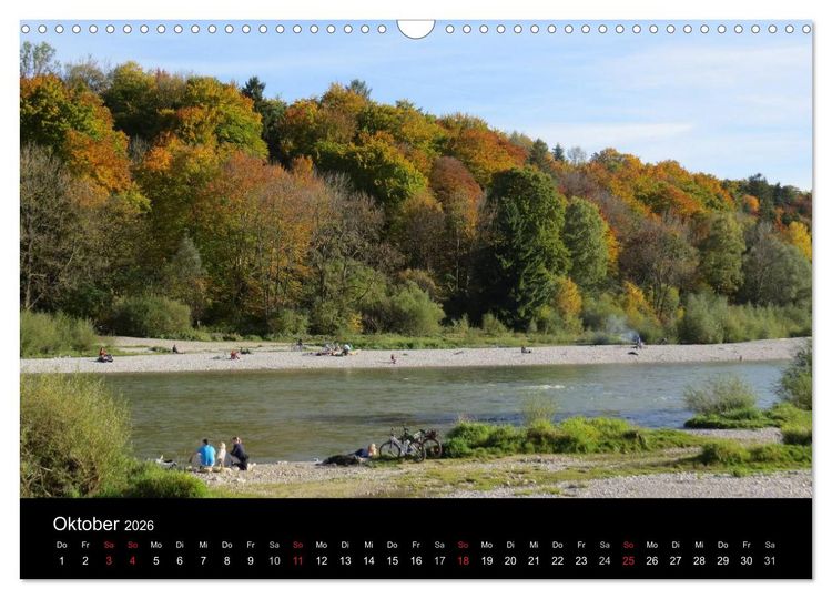 Produktbild: Die Isar - Von Scharnitz bis M&uuml;nchen (Wandkalender 2026 DIN A3 quer), CALVENDO Monatskalender