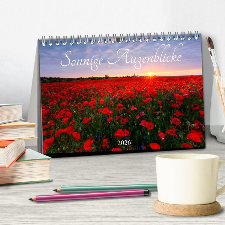 Produktbild: Sonnige Augenblicke (Tischkalender 2026 DIN A5 quer), CALVENDO Monatskalender