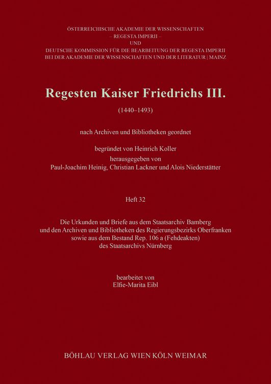 Produktbild: Regesten Kaiser Friedrichs III. (1440-1493)