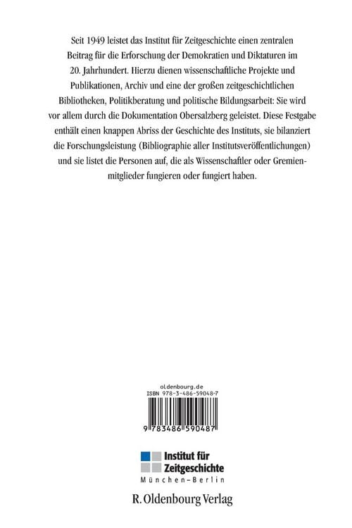 Produktbild: 60 Jahre Institut f&uuml;r Zeitgeschichte M&uuml;nchen - Berlin