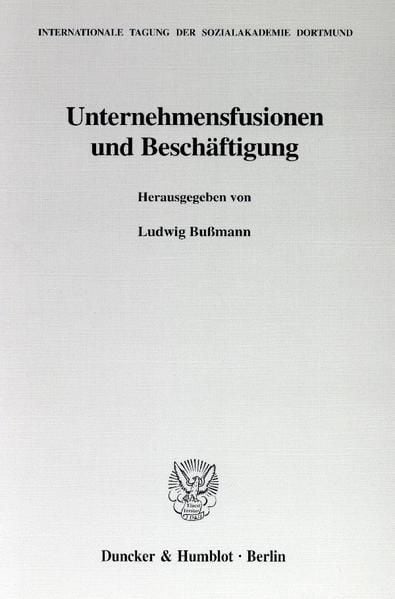 Produktbild: Unternehmensfusionen und Besch&auml;ftigung.