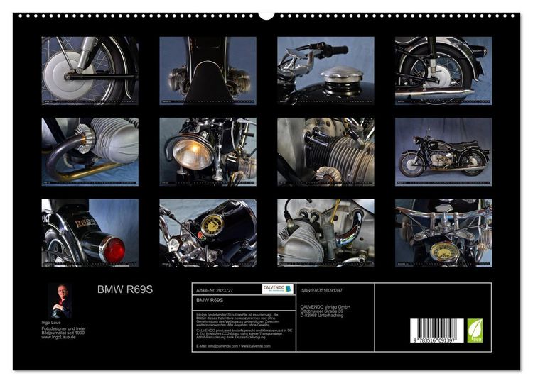 Produktbild: BMW R69S (hochwertiger Premium Wandkalender 2026 DIN A2 quer), Kunstdruck in Hochglanz