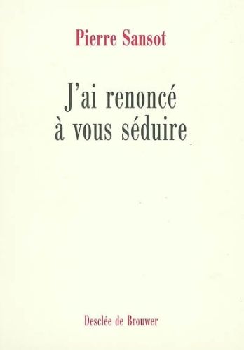 Produktbild: J ai renonce a vous seduire