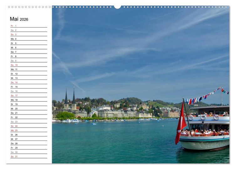 Produktbild: Erleben Sie LUZERN (hochwertiger Premium Wandkalender 2026 DIN A2 quer), Kunstdruck in Hochglanz