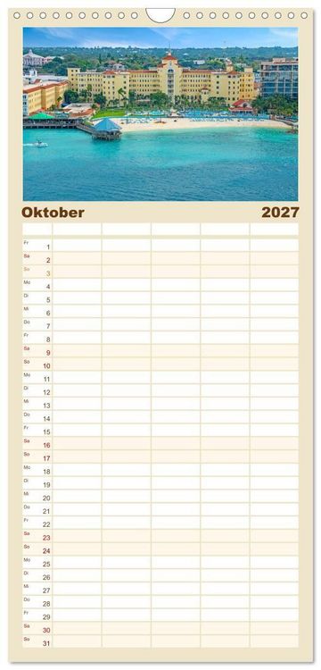 Produktbild: Familienplaner 2027 - Nassau - Stadt mit karibischem Flair mit 5 Spalten (Wandkalender, 21 x 45 cm) CALVENDO
