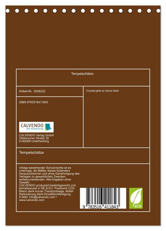 Produktbild: Tempelsch&auml;tze (Tischkalender 2026 DIN A5 hoch), CALVENDO Monatskalender