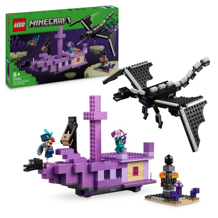 Produktbild: LEGO Minecraft 21264 Der Enderdrache und das Endschiff, Spielzeug