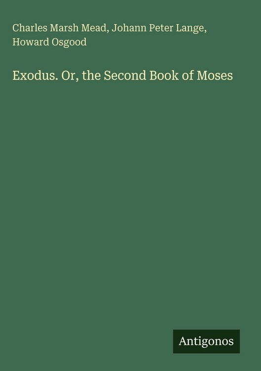 Produktbild: Exodus. Or, the Second Book of Moses