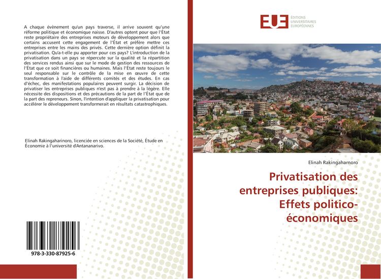 Produktbild: Privatisation des entreprises publiques: Effets politico-&eacute;conomiques