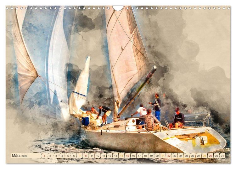 Produktbild: Ich liebe Segeln (Wandkalender 2026 DIN A3 quer), CALVENDO Monatskalender